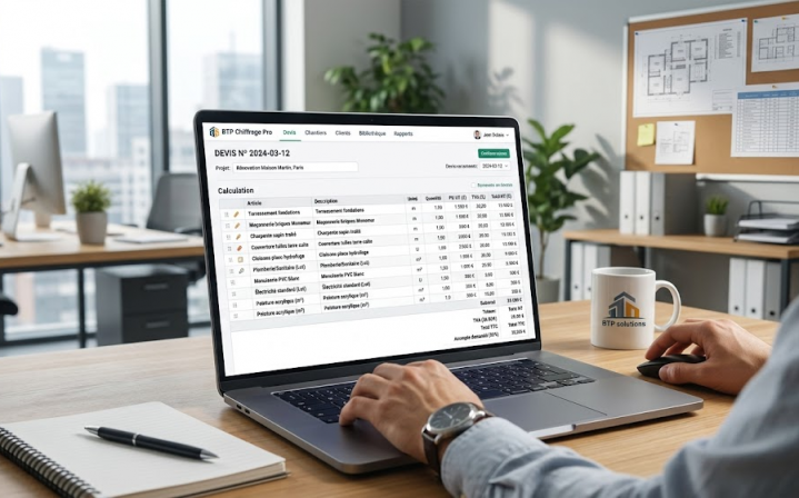 Construction estimating software